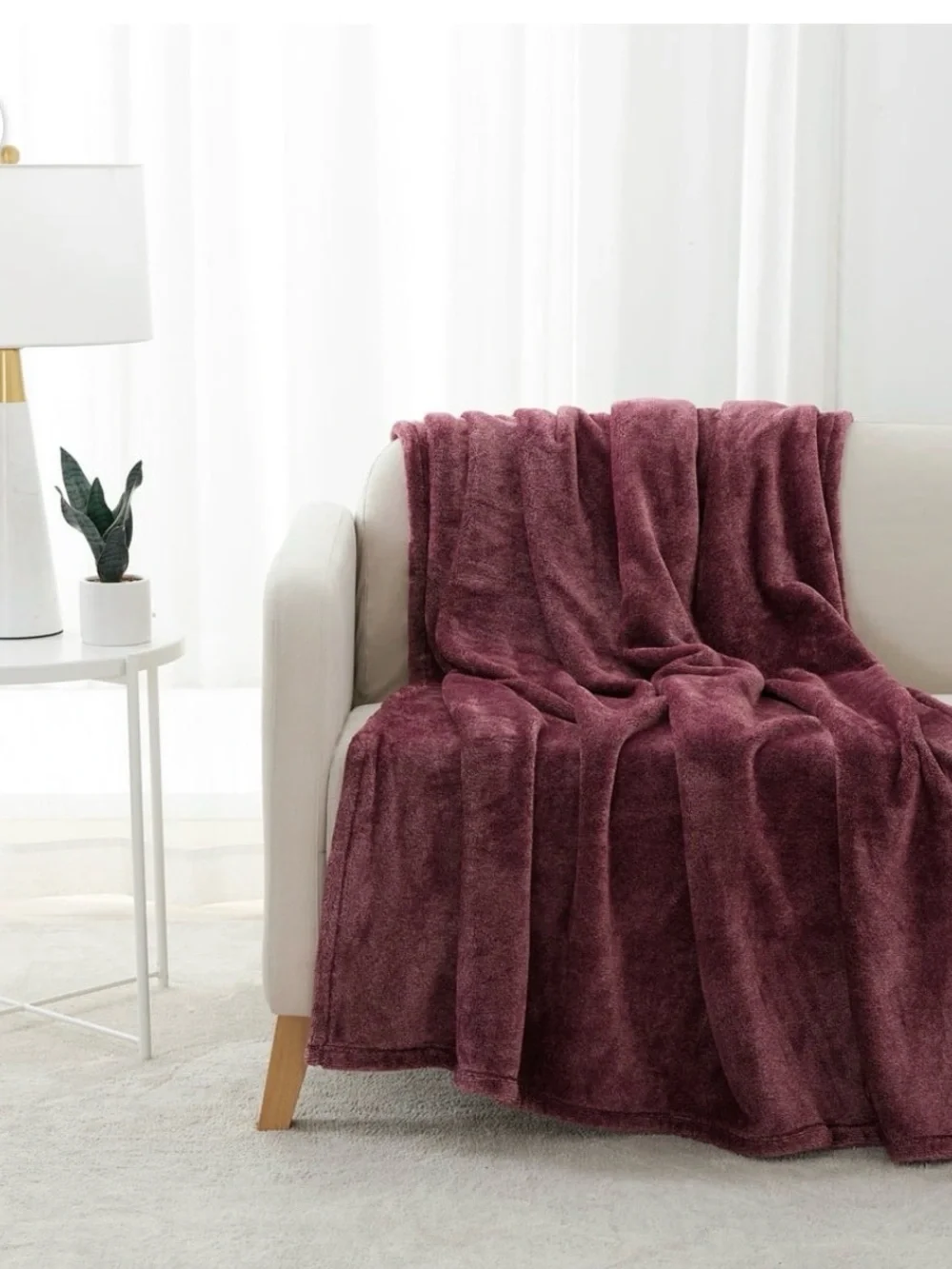 Berkshire Plush Throw Blanket in Copper